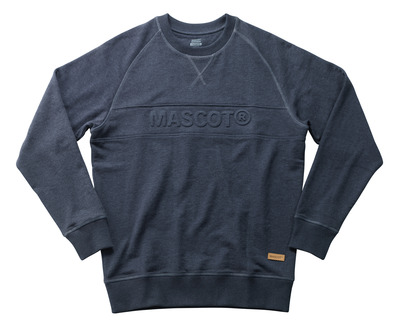 Sweatshirt mit MASCOT Prägung Sweatshirt 3XL | gewaschener dunkler denim